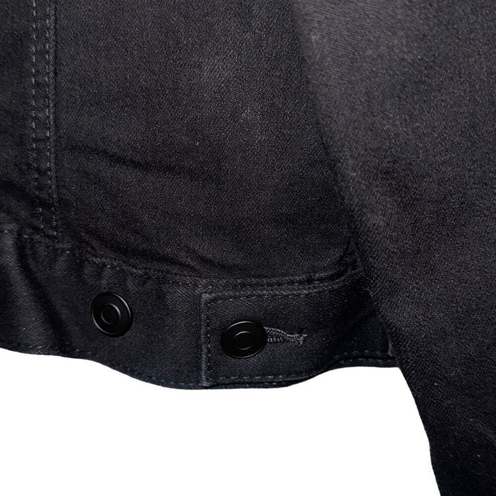 "NEW" Black denim jacket, ladies size med(8-10) by time and true - Picture 6 of 10
